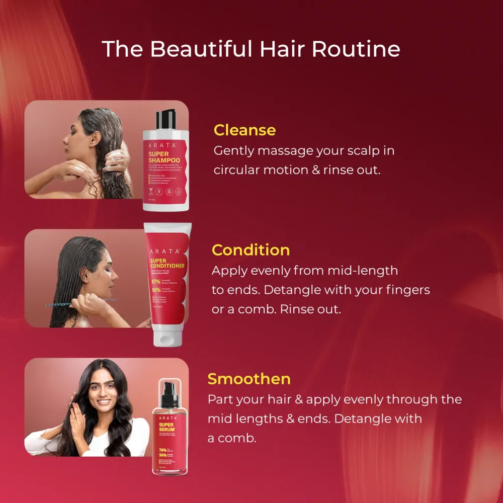 Biotin & Protein Rich  Super Shampoo for Daily Nourishment, Damage & Frizz Control  - 300ml + Free Scalp Massager - Image 8