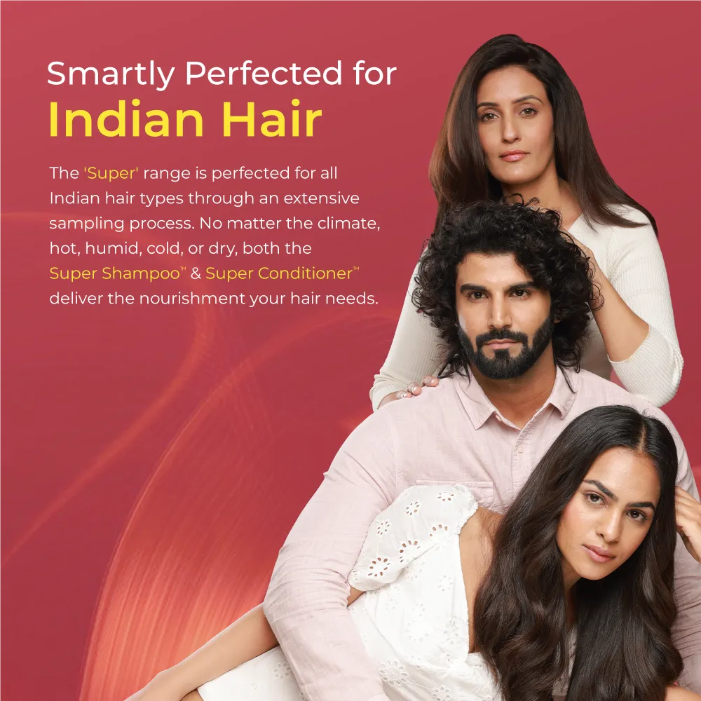 Super Moisture Duo with Biotin & Vegan Keratin for Dry & Damaged Hair - Travel Pack - Super Shampoo (150ml) + Super Conditioner (200ml) - Image 6