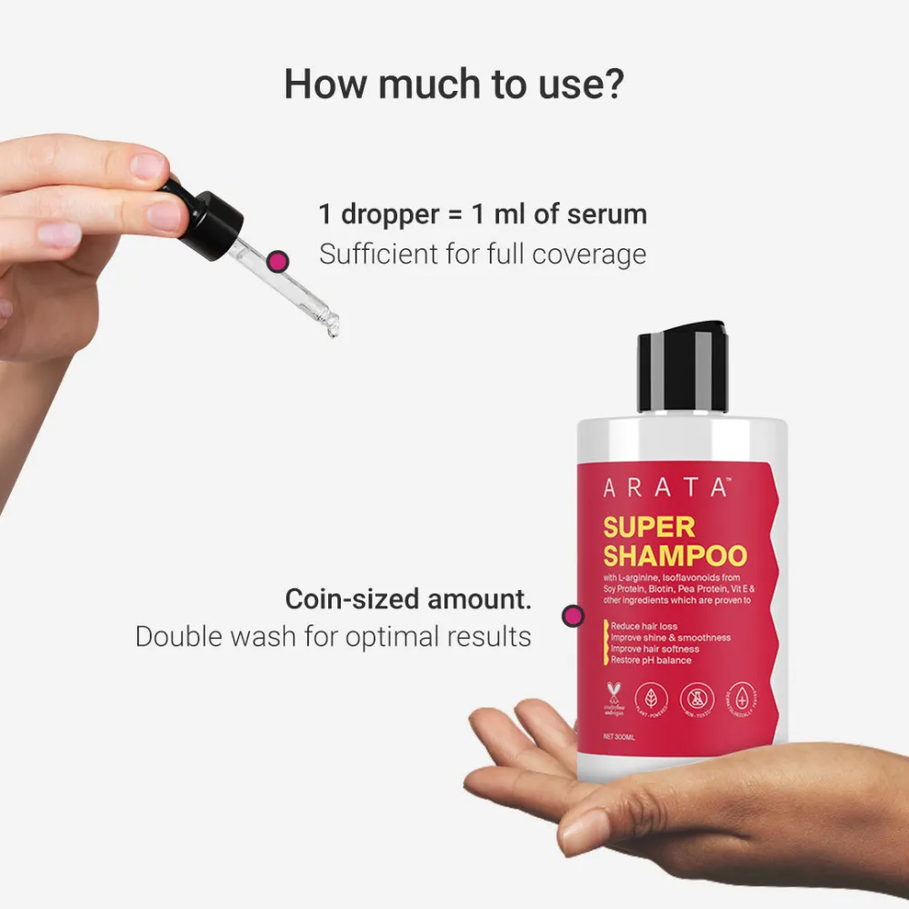 Grow Strong Combo - Super Shampoo 300ml + Serum 30ml - Free Derma Roller + Scalp Massager - Image 7