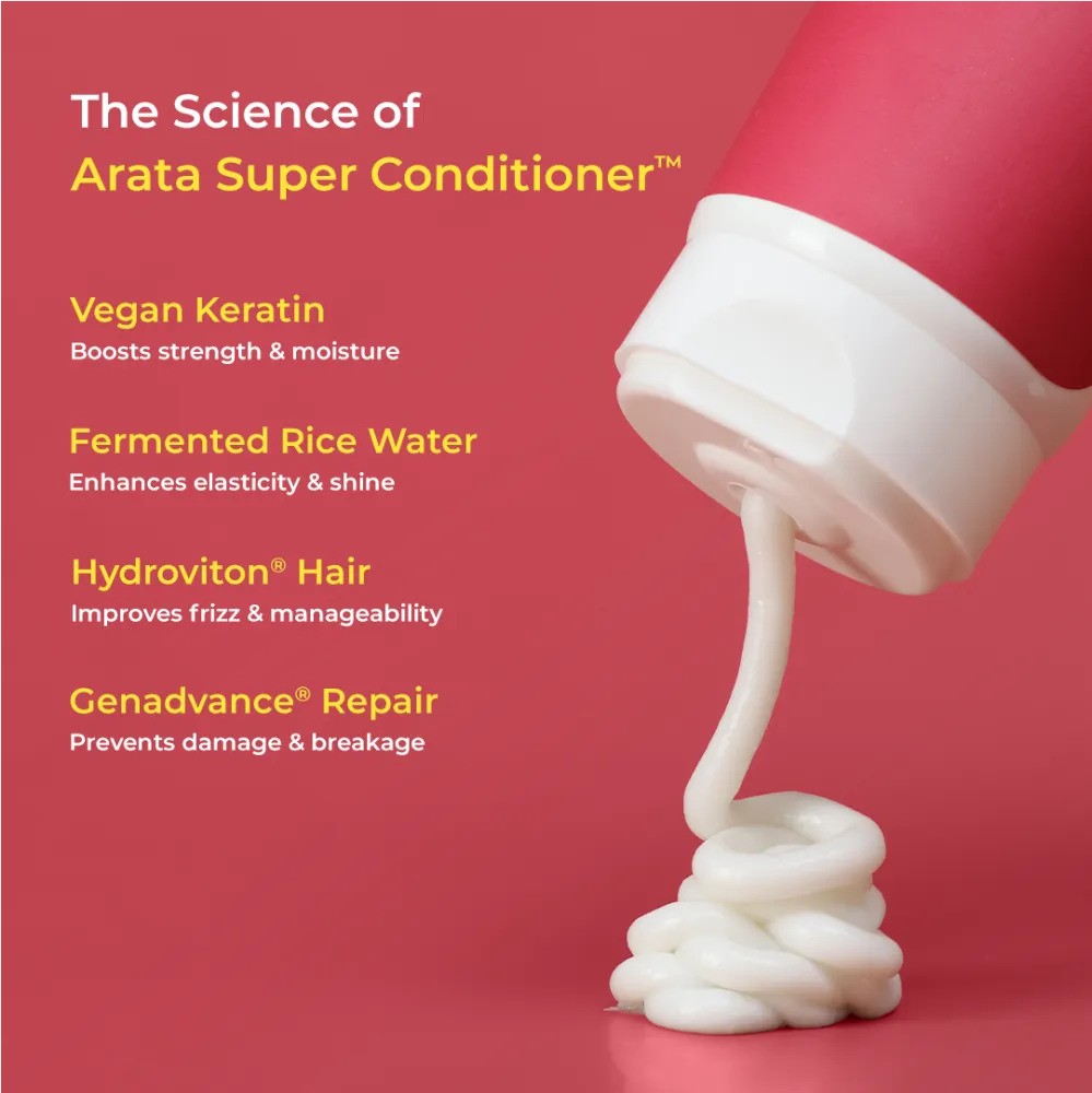 Vegan Keratin & Rice Water Super Conditioner for Dry, Frizzy & Damaged Hair - 50ml - Image 4
